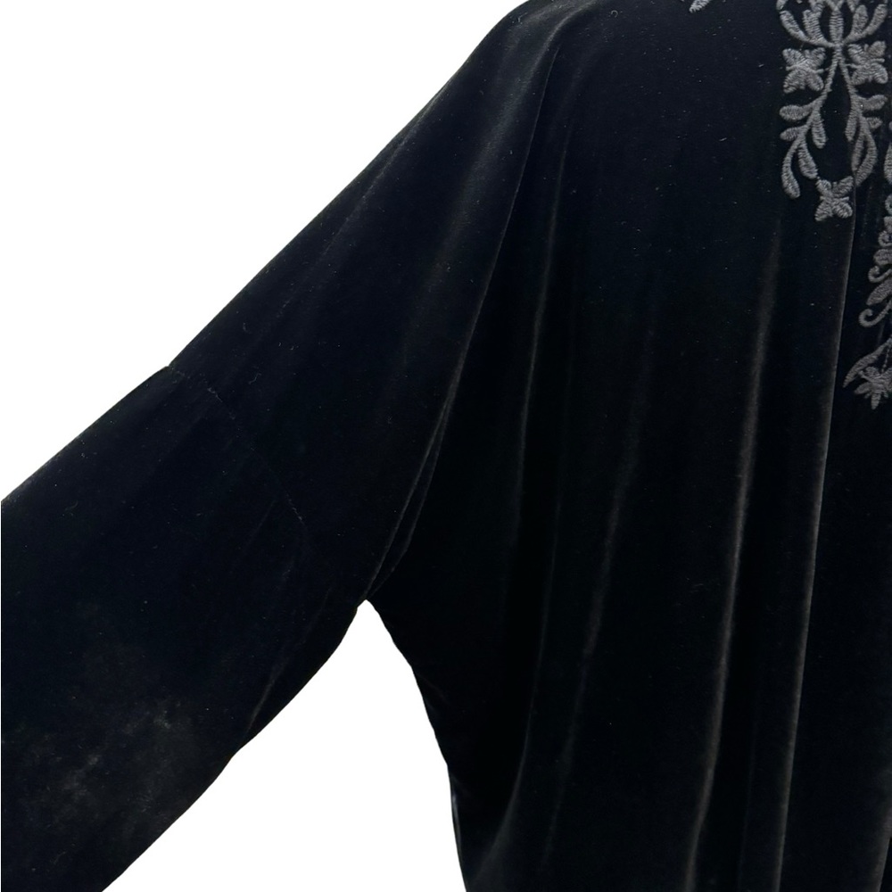 Johnny Was Antonella Velvet Tunic in Black. Size L. EUC - Picture 5 of 11